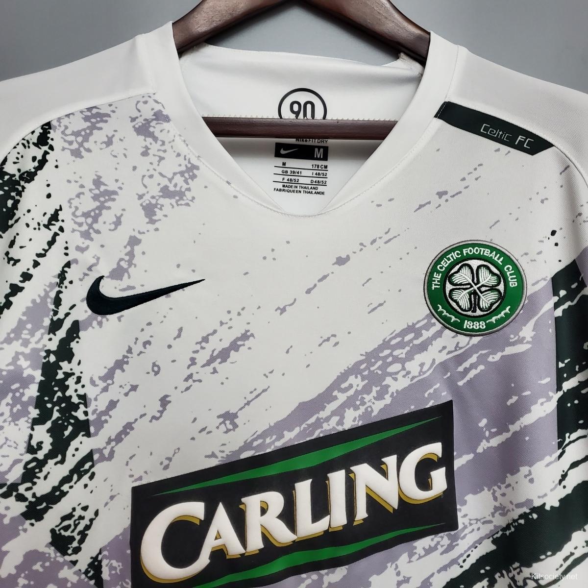 Retro 07/08 Celtic away white Soccer Jersey - Kitsociety