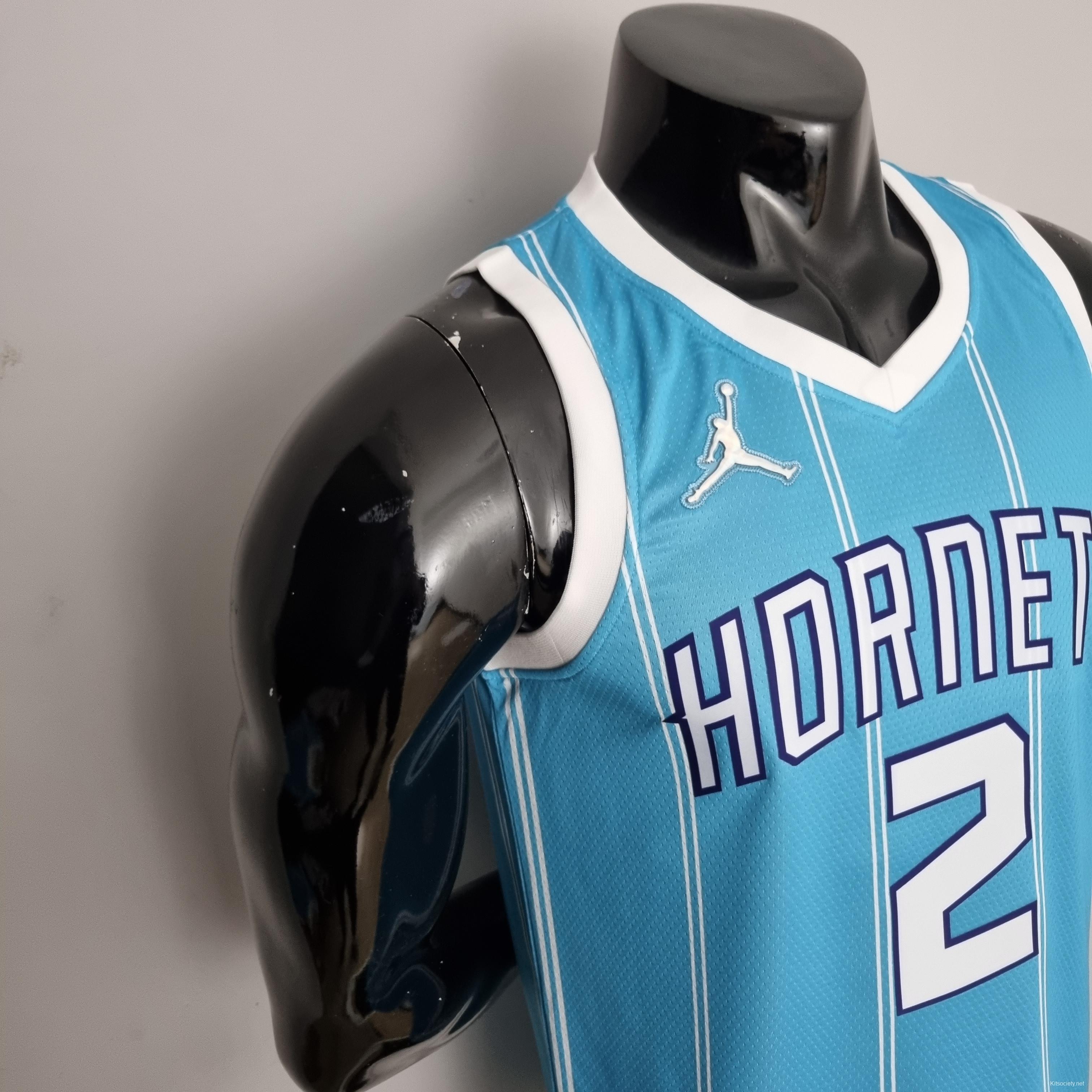 75th Anniversary Ball #2 Charlotte Hornets Blue NBA Jersey