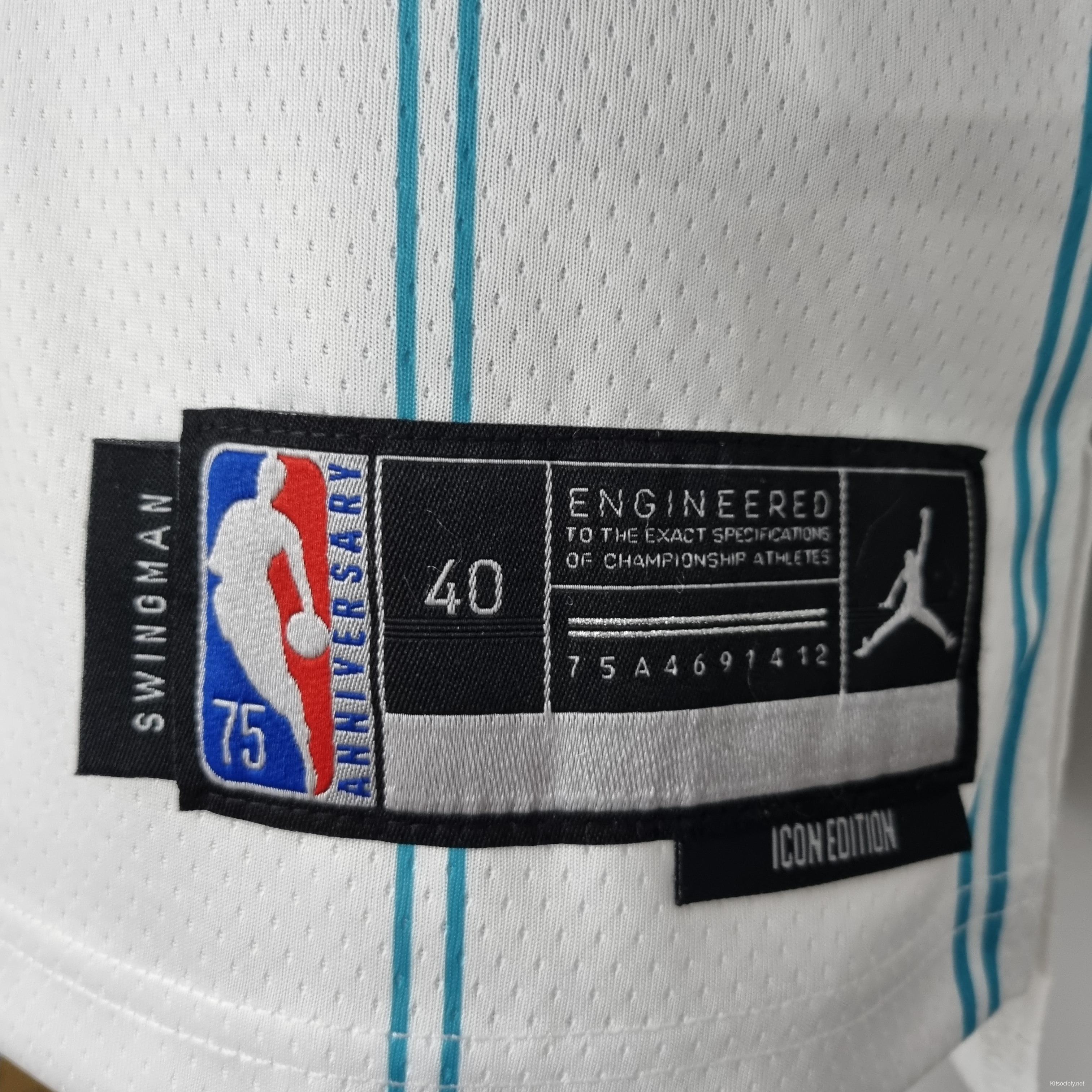 75th Anniversary Oubre #12 Charlotte Hornets White NBA Jersey - Kitsociety
