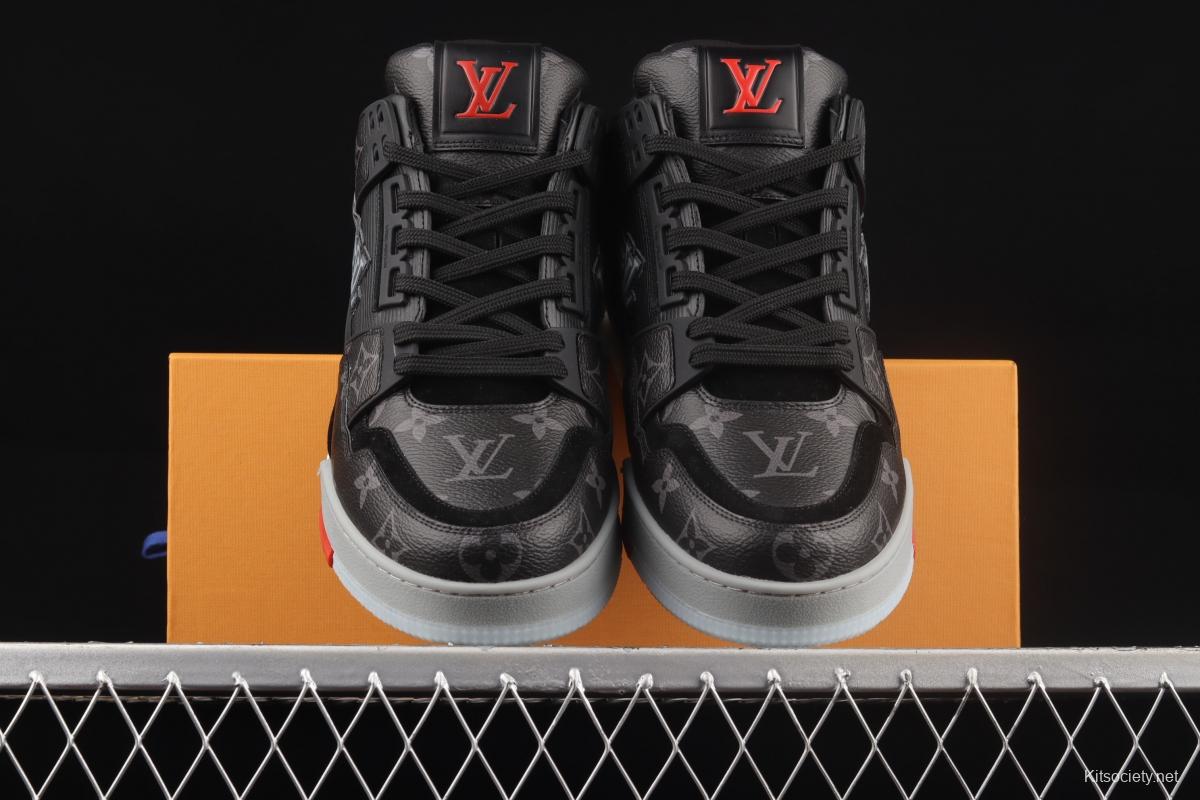 Louis Vuitton Monogram LV Trainer Sneaker 2022 Ss, Orange, 9