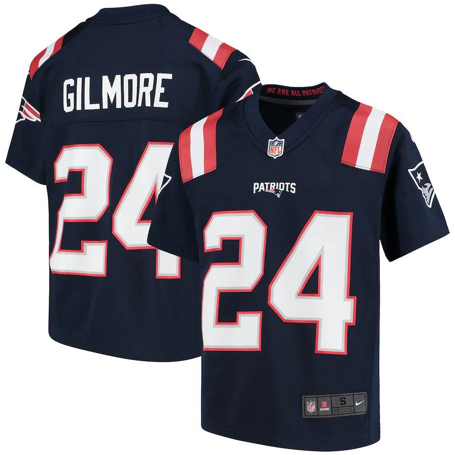 Youth Stephon Gilmore Navy Player Limited Team Jersey - Kitsociety