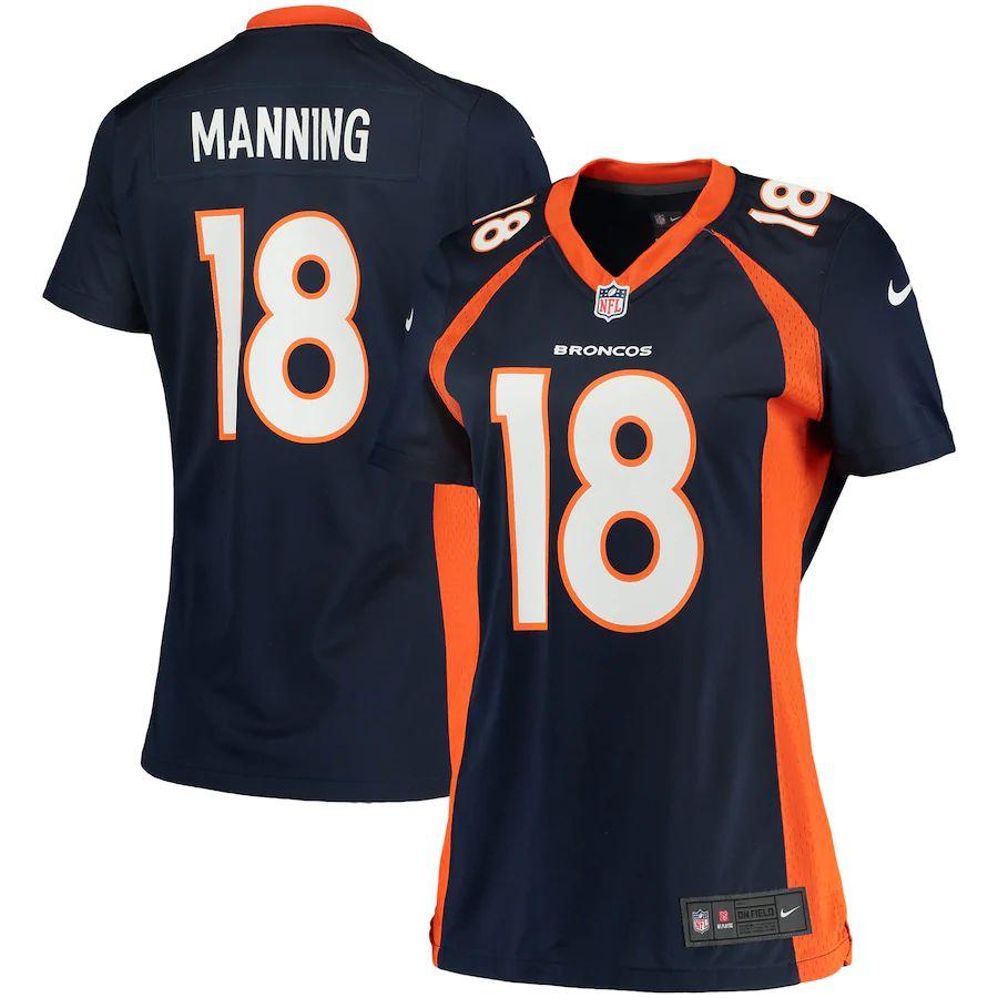 Women's Peyton Manning Navy Blue Player Limited Team Jersey - Kitsociety