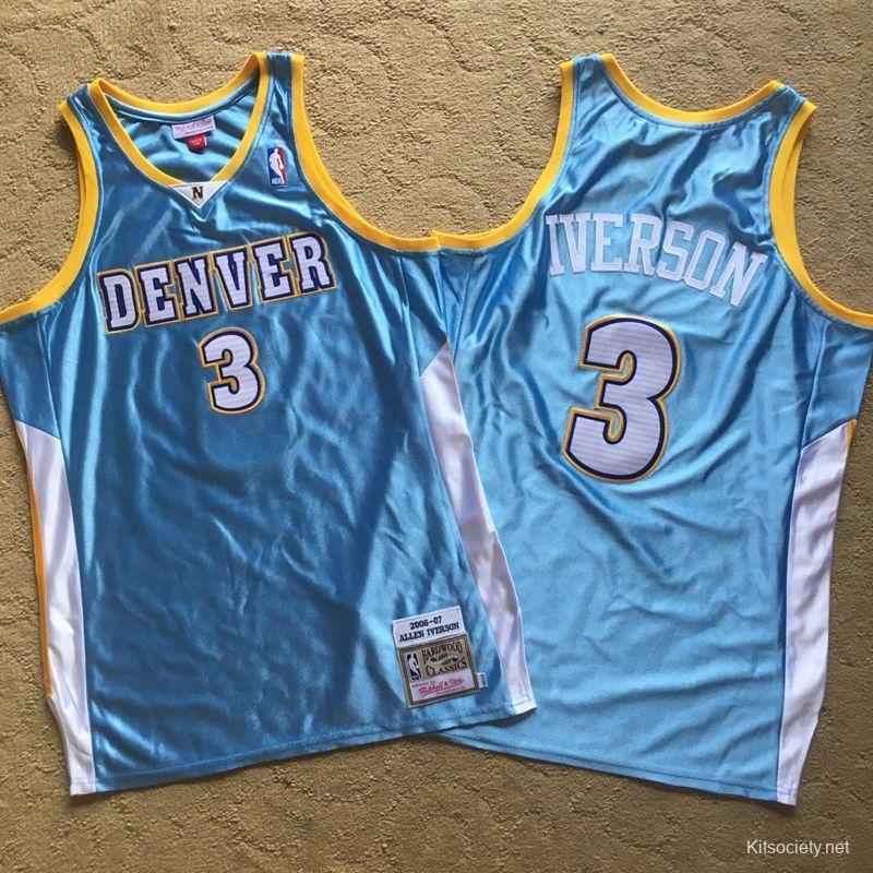Adidas NBA Men's Denver Nuggets Blank Basketball Jersey, Sky Blue