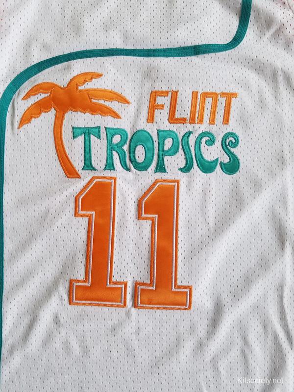 Mens Flint Tropics Semi Pro Movie Jersey 11 Flint Tropics 7 Coffee