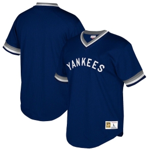 Chicago White Sox Mitchell & Ness Cooperstown Collection Mesh Wordmark  V-Neck Jersey - Navy