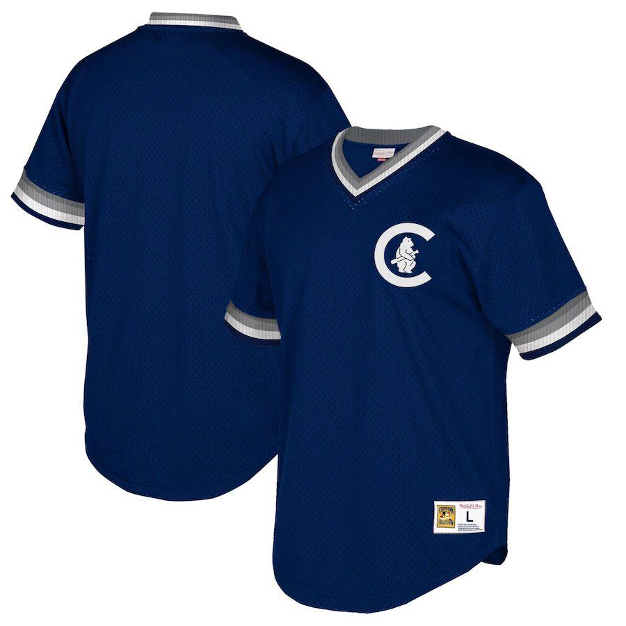 Youth Navy Cooperstown Collection Mesh Wordmark V-Neck Throwback Jersey -  Kitsociety