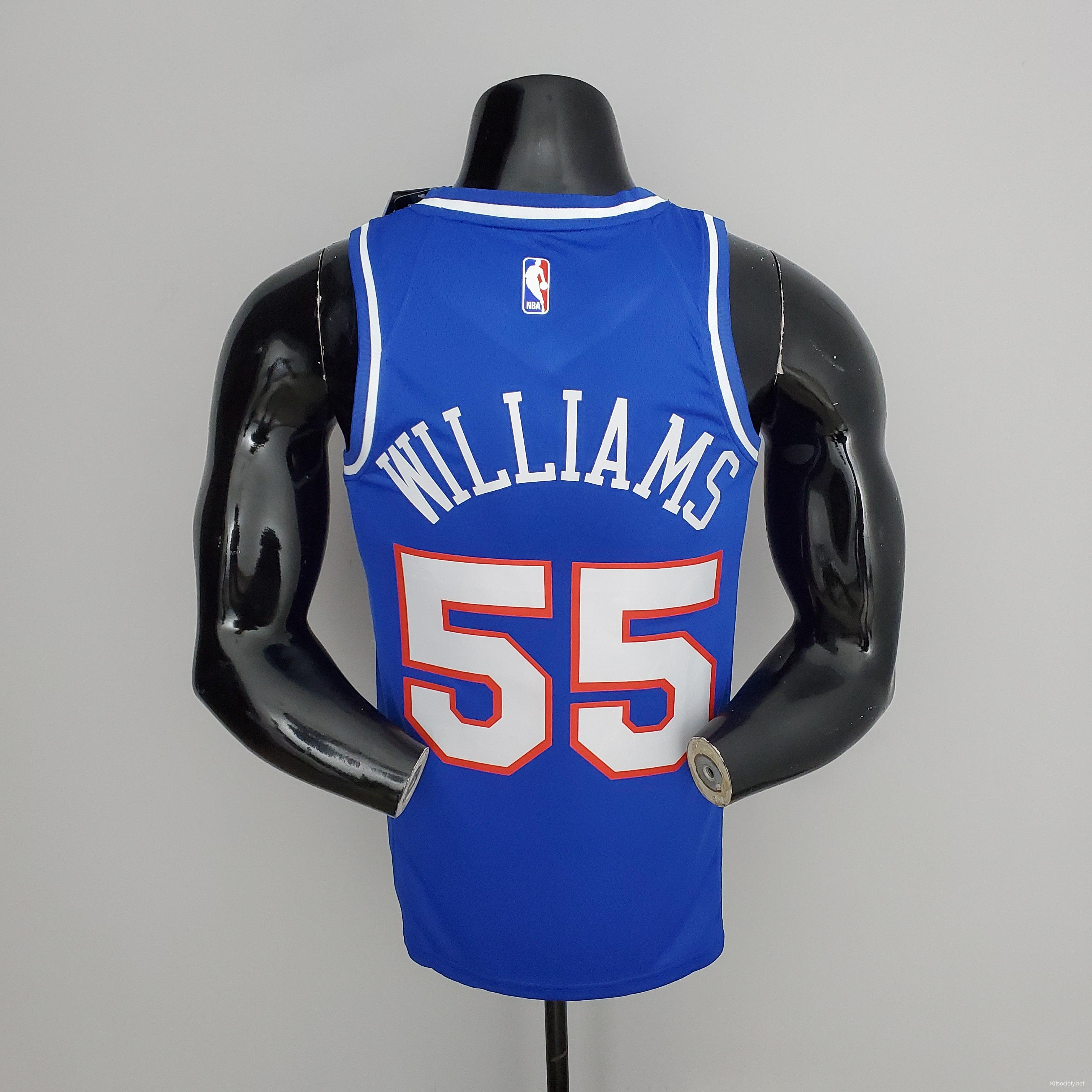 NBA 75th Anniversary Kings Williams#55 Black Purple Jersey - Kitsociety