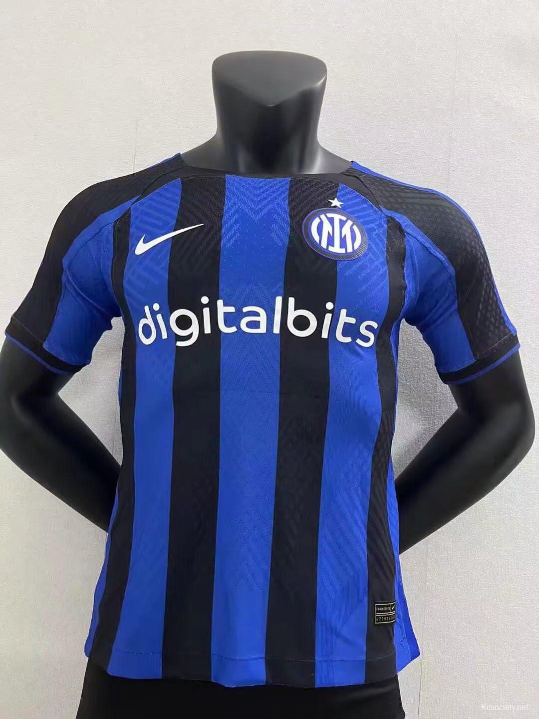 22/23 Inter Milan Home Jersey With Paramount Plus Sponsor - Kitsociety