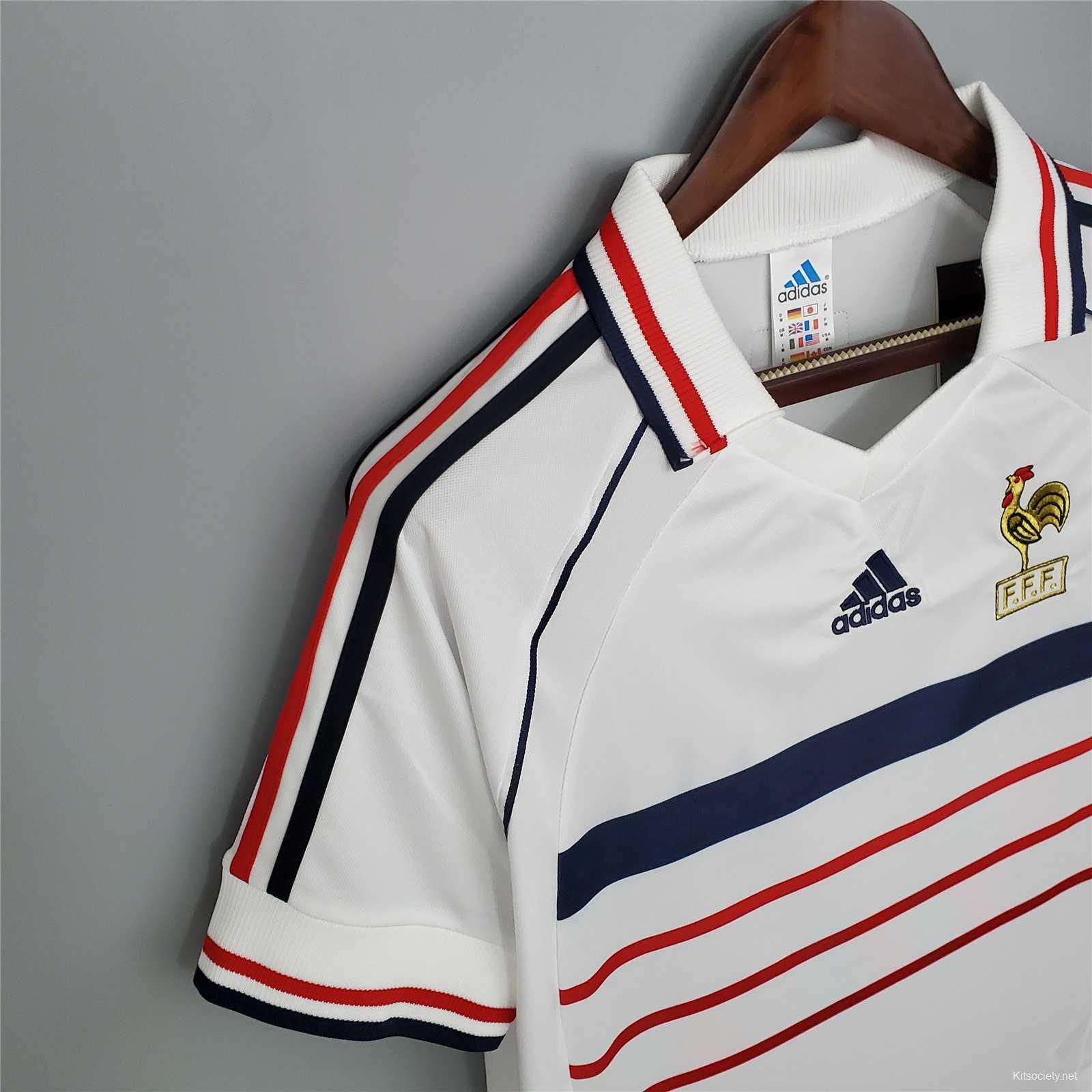 France 1998 Away Short Sleeve Retro Jersey [Free Shipping]