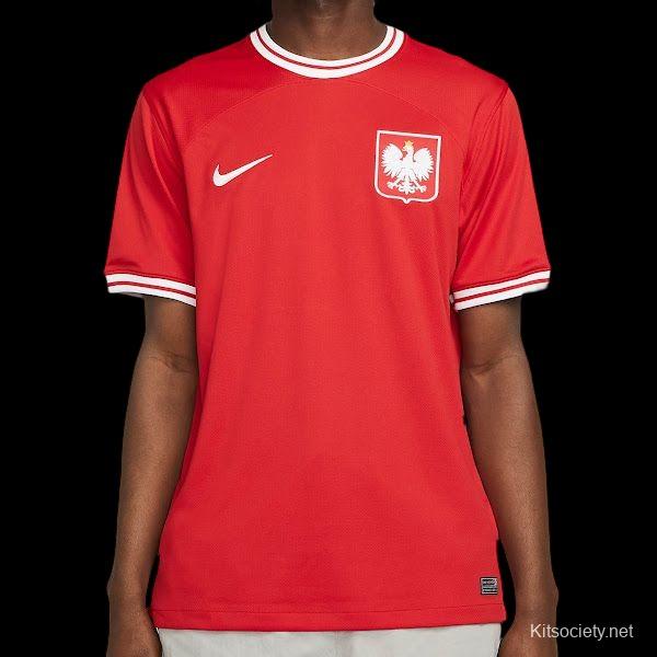 2022 Poland Away Red Soccer Jersey - Kitsociety