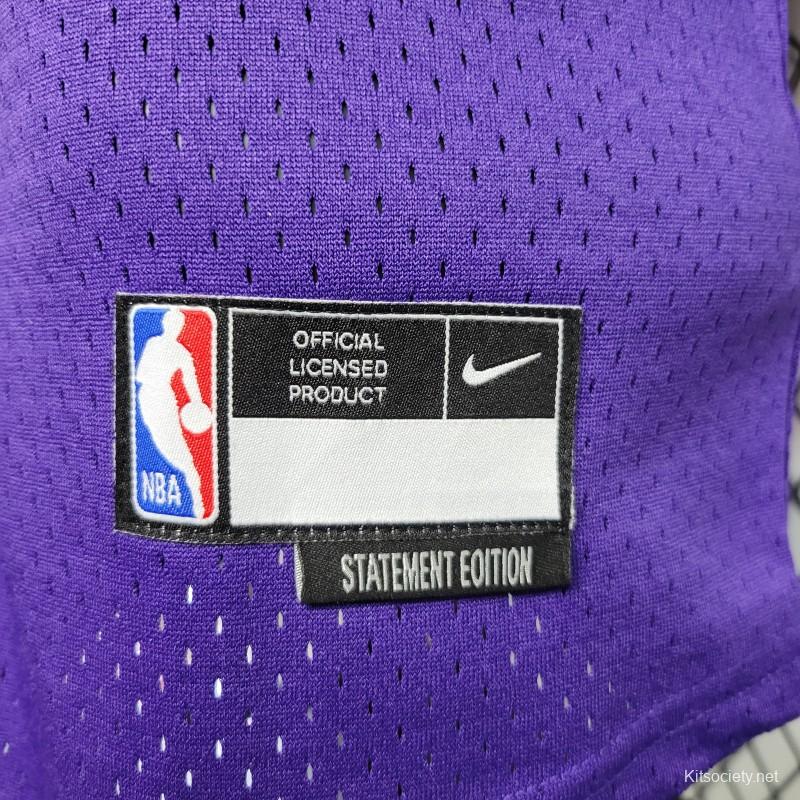 2023 NBA Lakers STATEMENT BASEBALL Purple Jersey - Kitsociety