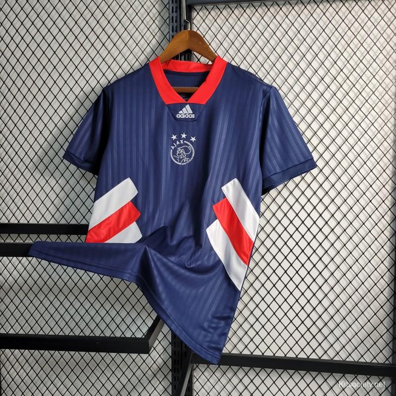 23-24 Ajax Training Blue Jersey - Kitsociety