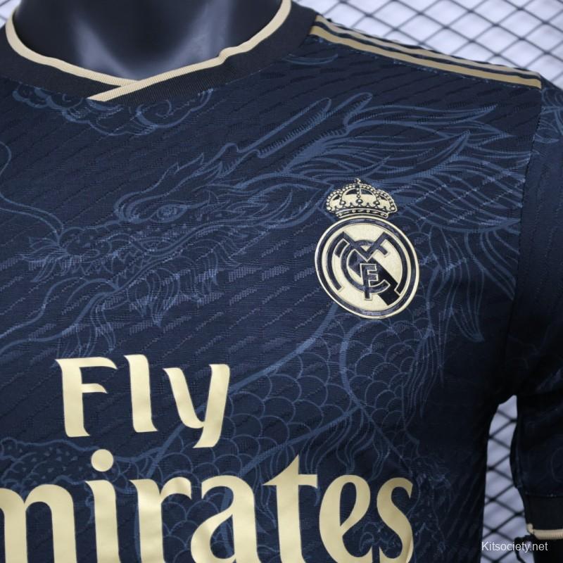 Player Version 23/24 Real Madrid Away Black Jersey - Kitsociety