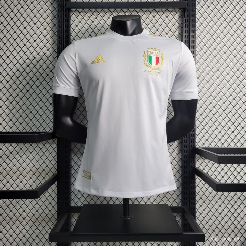 2023 Italy 125 Anniversary White Jersey S-4XL - Kitsociety