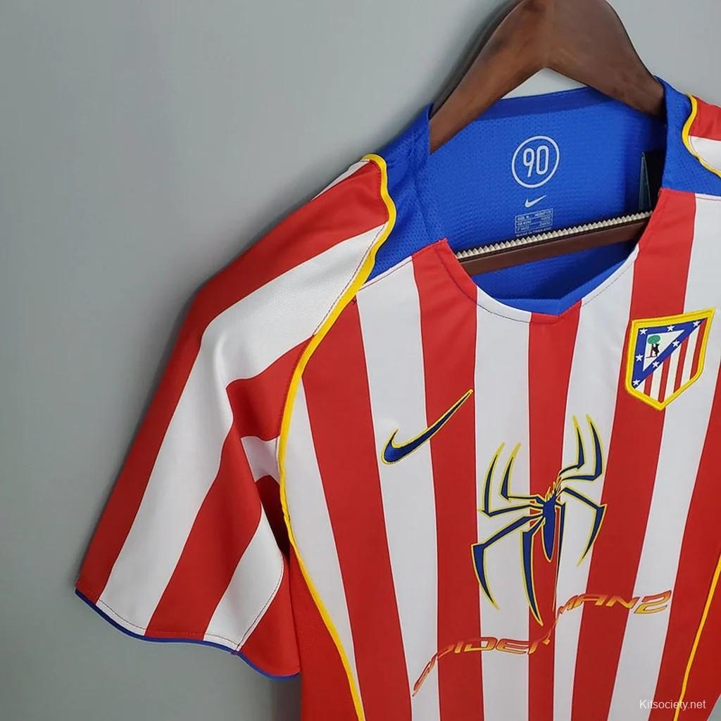 Retro 04/05 ATLETICO MADRID SPIDER MAN Home Jersey - Kitsociety