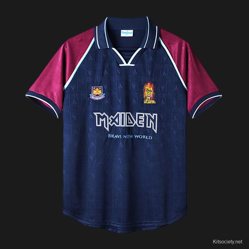 Retro 22/23 Iron Maiden X West Ham Navy Jersey - Kitsociety