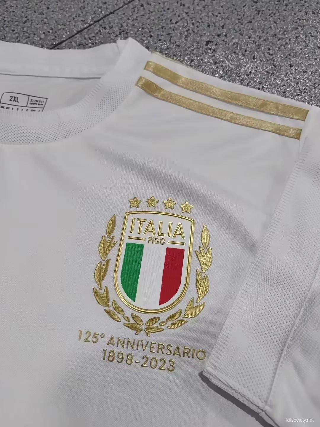 2023 Italy 125 Anniversary White Jersey S-4XL - Kitsociety